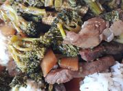 A picture of broccoli and baby corn vegetable