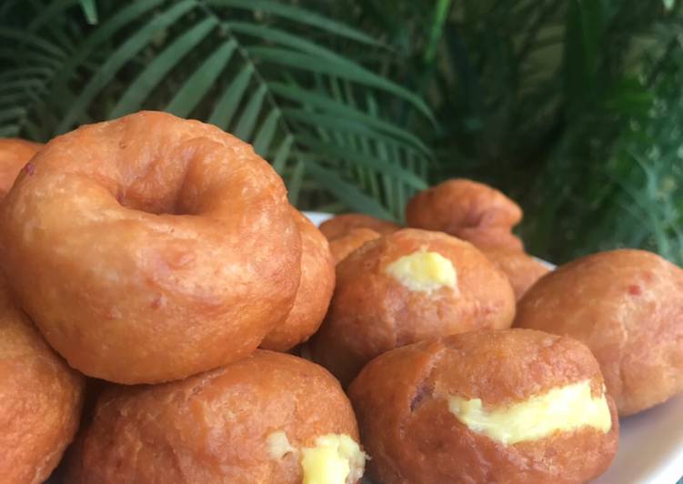 Resep: Donat Mantang Isi Custard Vanilla Yang Terenak