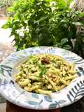 Trofie with Arugula and Walnut Pesto