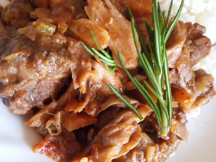 Easy Way Make Beef and mushroom stroganoff served with white rice the Delicious Makes you drool
