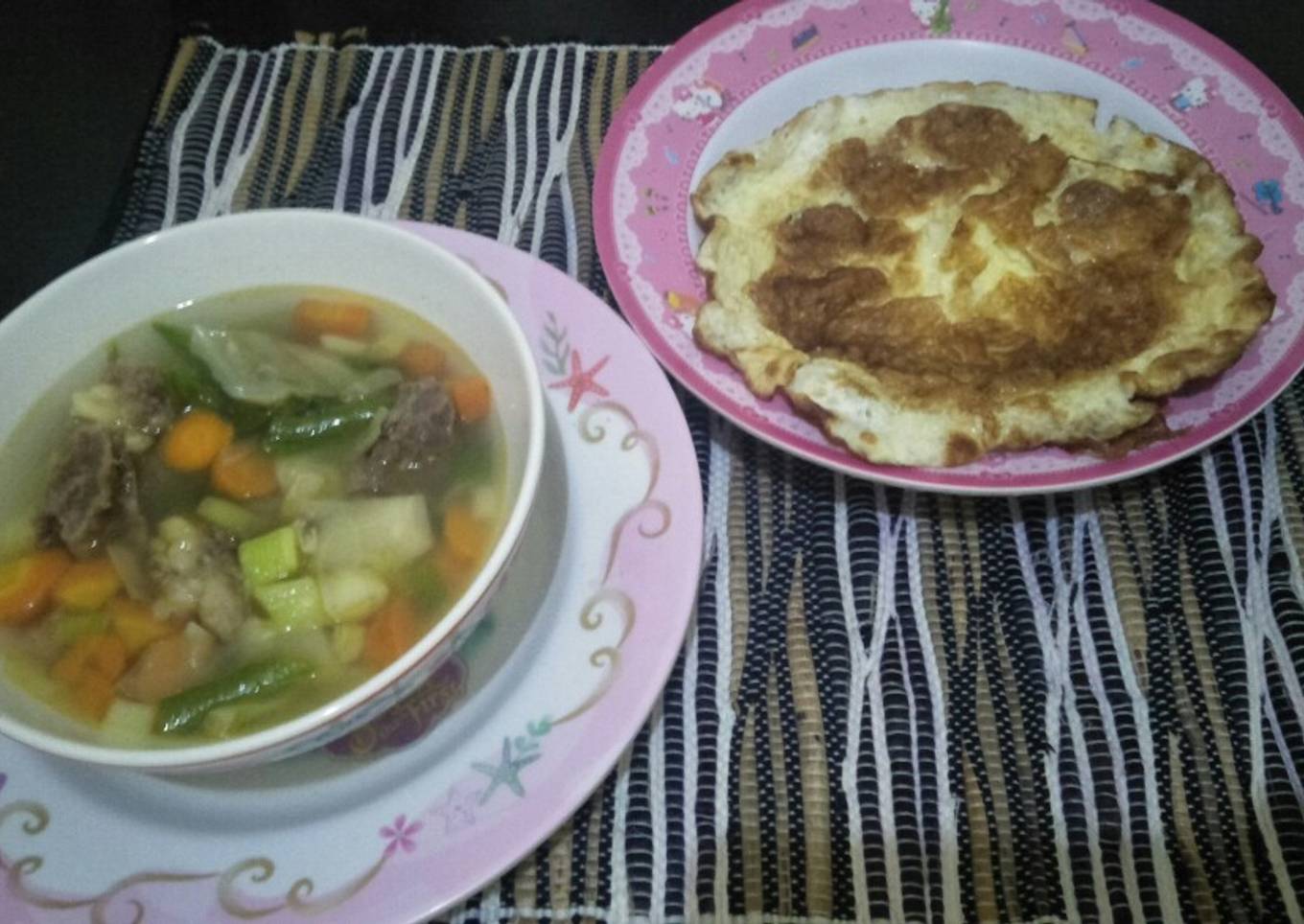 Sayur sop dengan tetelan daging sapi