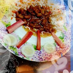A picture of Rajma rice.