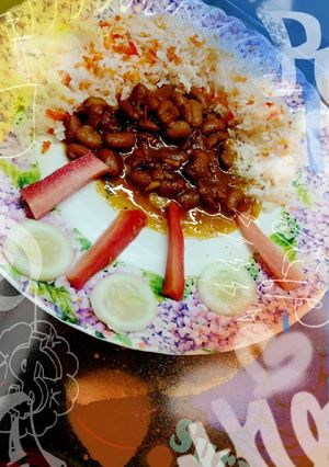 A picture of Rajma rice.