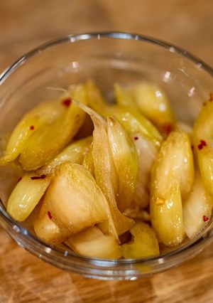A picture of Sweet Marinated celery.