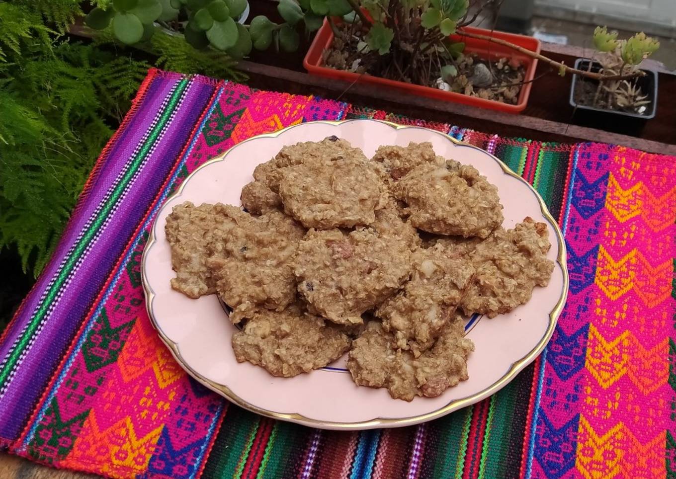 Galletas saludables con avena y pera