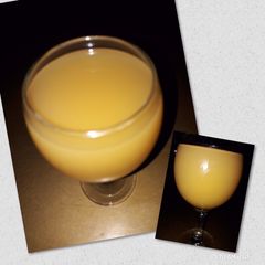 A picture of Pineapple and orange juice.