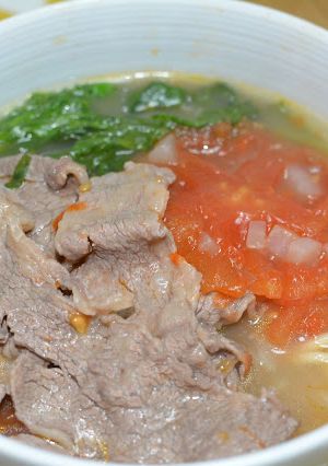 簡易版。番茄牛肉麵 的食譜成品照片