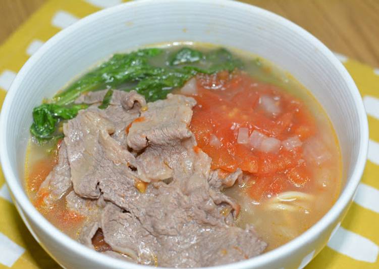 簡易版。番茄牛肉麵