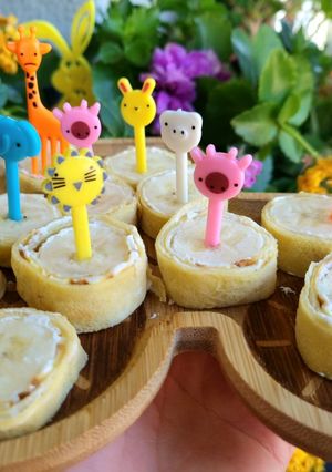 O poză a rețetei Banana cheesecake roll!😋.