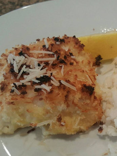 A picture of Parmesan crusted COD.