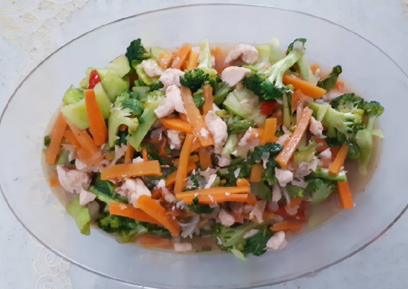 Tumis wortel, Pokcoy dan Ayam