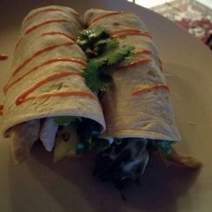 A picture of Chicken and Pineapple Wraps.
