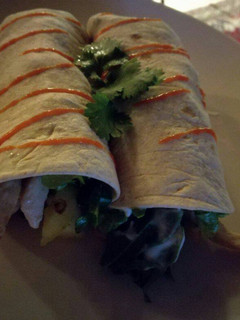 A picture of Chicken and Pineapple Wraps.