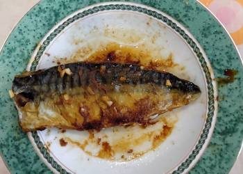 Resep Terbaik Saba Kabayaki (&amp;#34;Grilled&amp;#34; Mackerel) microwave super simple Mantul Banget