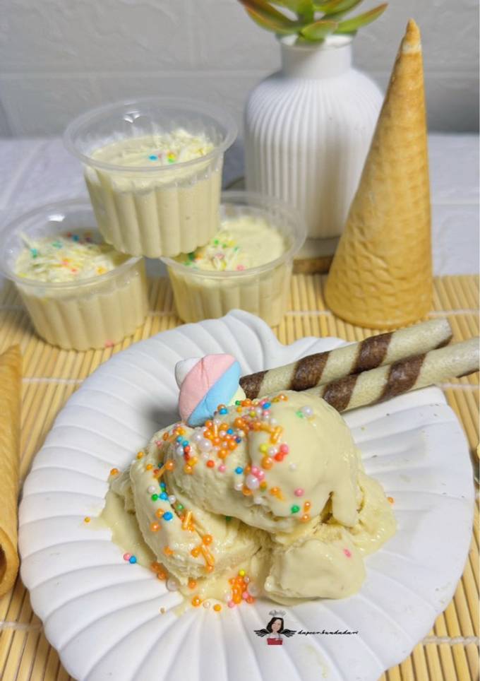 Foto resep Es Krim Durian Enak, Lembut, & Creamy (mix cheese)