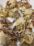 Flores de alcachofas con jamón y queso