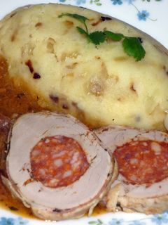 Szűzpecsenye kolbásszal töltve recept fotója