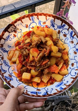 Foto resep Kentang Usus Balado