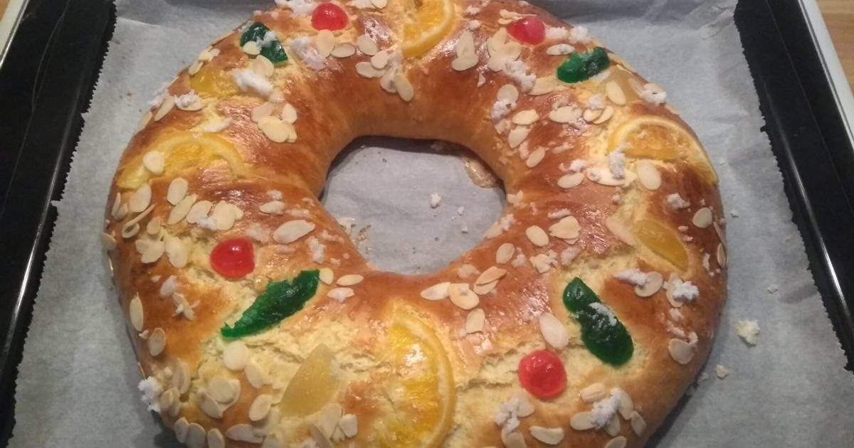 Roscón de reyes sin masa madre Receta de Maria Mancheguita- Cookpad