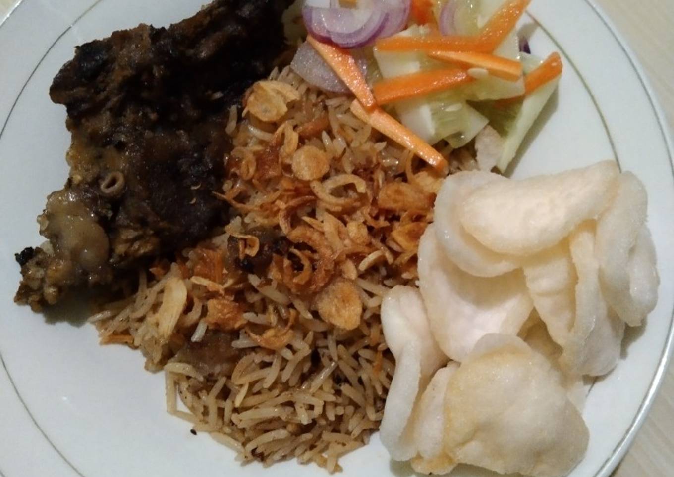 Nasi Kebuli Kambing Rice Cooker