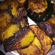 Fried brinjal and pumpkin