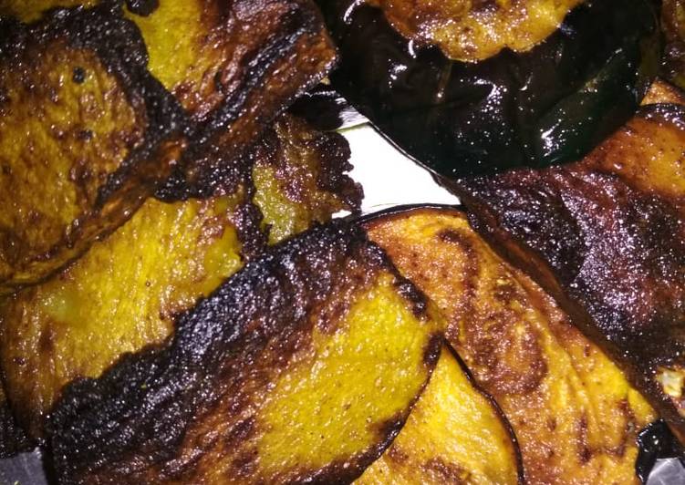 Recipe of Speedy Fried brinjal and pumpkin