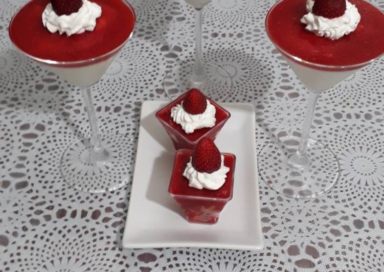 Méthode simple pour Faire Parfait Panacota à la FRAISE #fraise #batailleencuisine