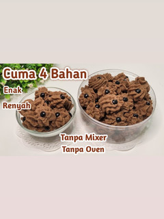 Foto resep Resep Kue Semprit Coklat Tanpa Oven Tanpa Mixer