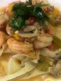 Camarones a la leche de coco al estilo Sonorense