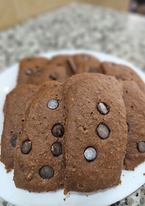 Una foto de Lenguas de garbanzo y chocolate