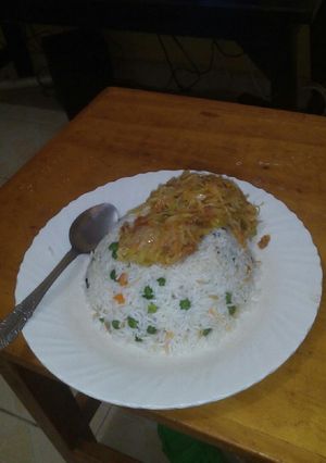 A picture of Vegi Rice and cabbage.