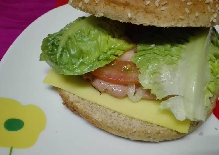 Hamburguesa de pollo casera