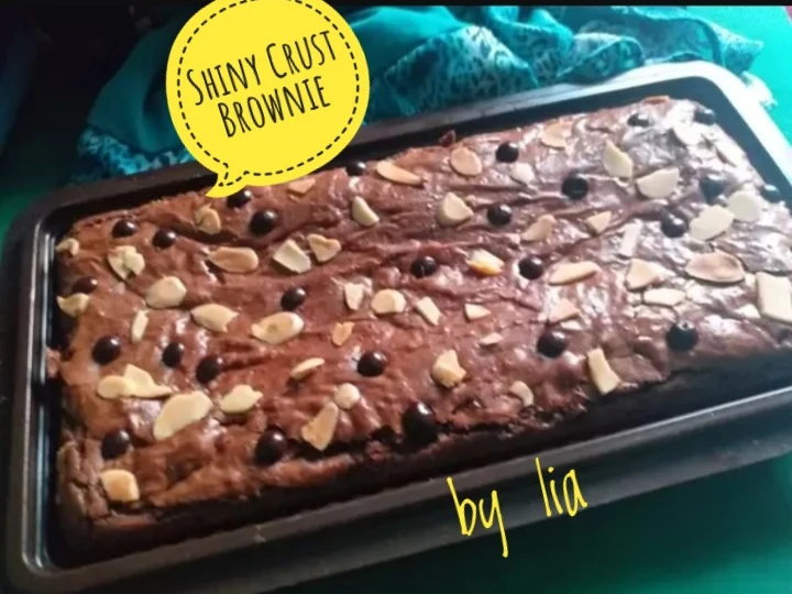 Langkah Gampang Membikin Resep Shiny Crust Brownie yang  Bikin Ketagihan Anti Ribet, Bisa Manjain Lidah