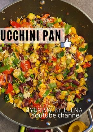 A picture of HEALTHY ZUCCHINI RECIPE l ZUCCHINI PAN. Delicious, Quick and Easy Recipe.