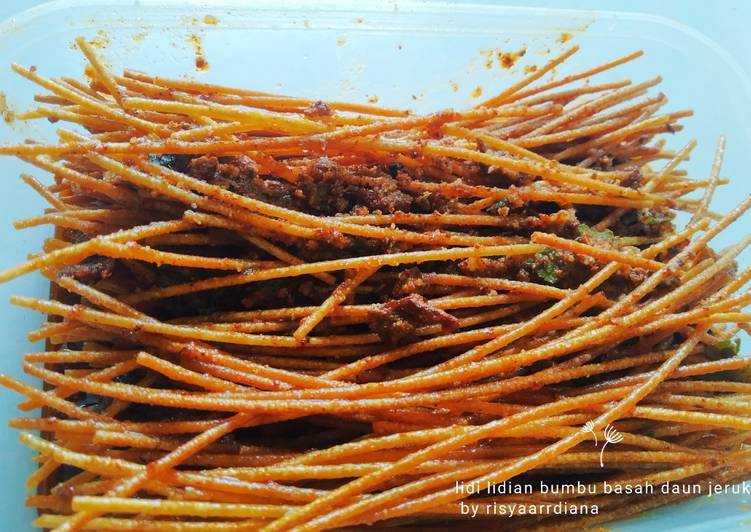 Mie lidi bumbu basah daun jeruk