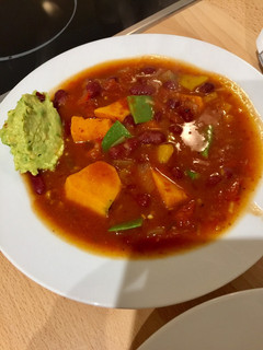Una foto de Chili vegano