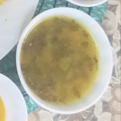 Lemon corn Coriander soup A picture of Lemon corn Coriander soup.