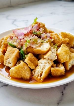 印尼搖搖豆腐 (Tahu Gejrot) 的食譜成品照片