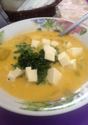 Una foto de Locro de papa con melloco
