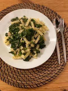 Grünkohl Pasta mit Zitrone und Knoblauch Rezepthauptbild