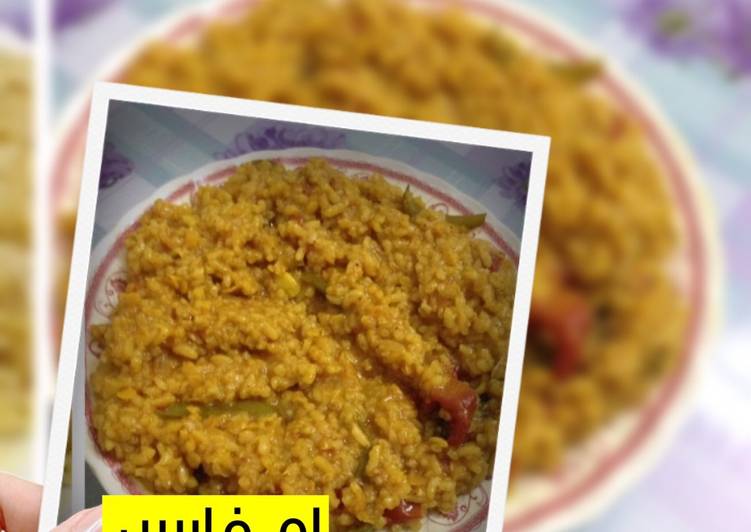 ارز بالعدس الاصفر