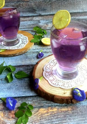 A picture of Butterfly Pea flower Mojito.