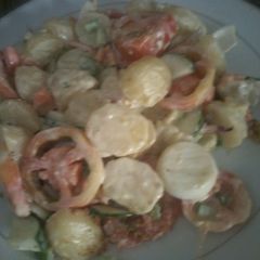A picture of French potato salad.