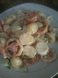 A picture of French potato salad.