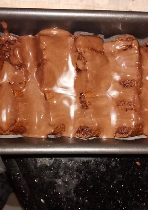 صورة لوصفة كيك سهل وسريع بصوص النوتيلا 😍
