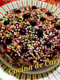 Bizcocho de zanahoria y yogur con baño de chocolate