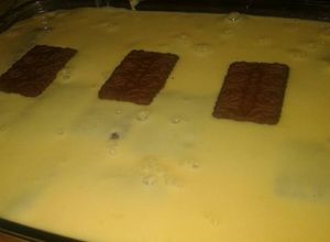 Una foto de Postre de vainilla con chocolinas