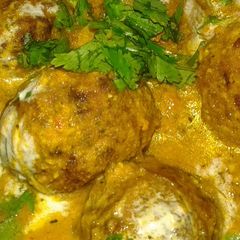 Shahi pumpkin, paneer kofte A picture of Shahi pumpkin, paneer kofte.