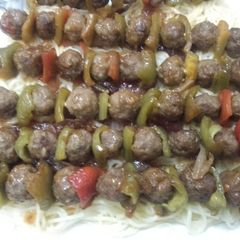 A picture of Meatballs spaghetti.
