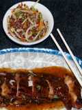 Punta de paleta de cerdo asada con salsa china charsiu
